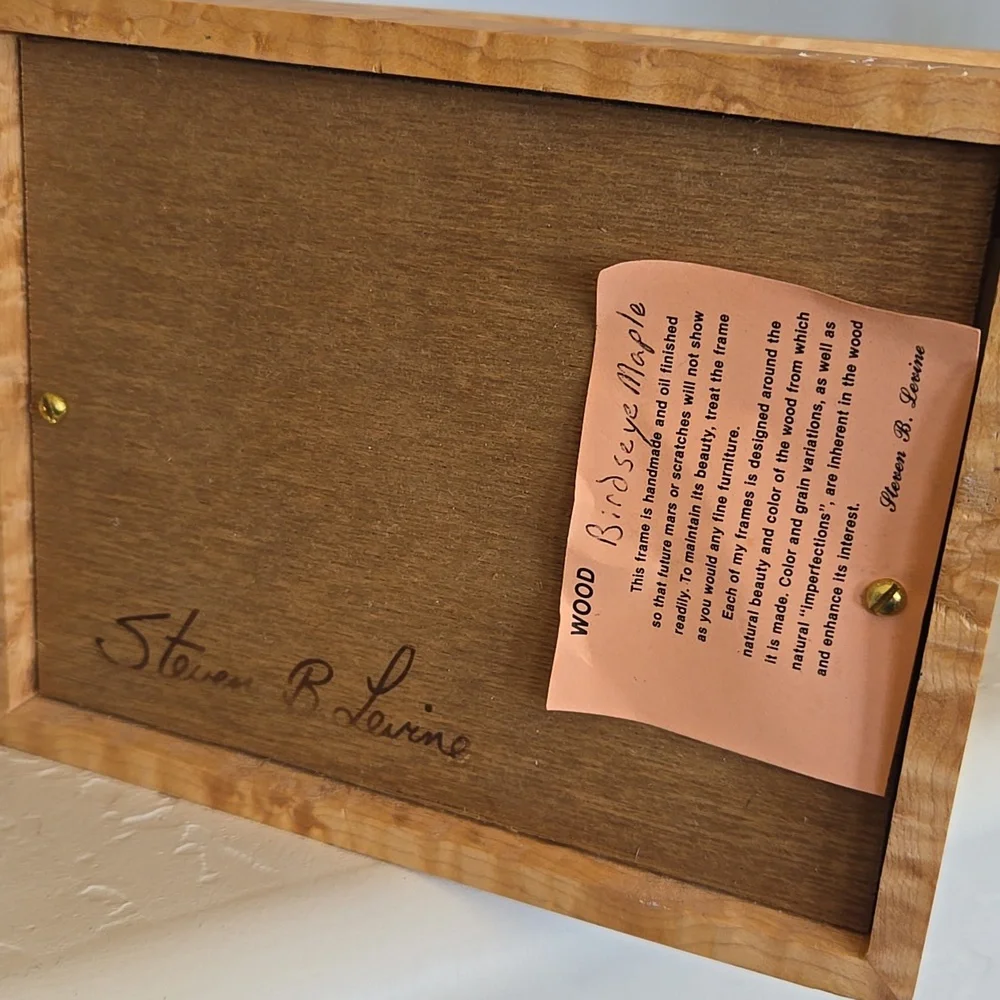 Handcrafted Birdseye Maple Folding Pictureframe